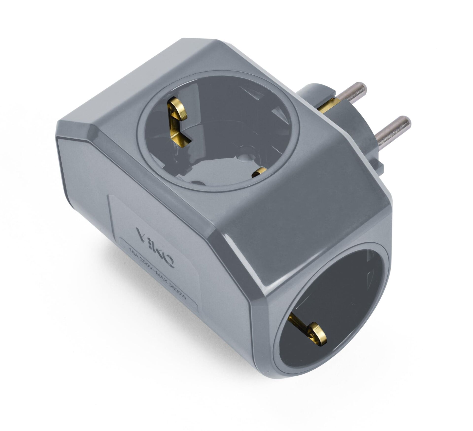 Yonca Plus GRİ Üçlü Topraklı Priz