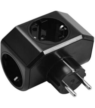 Yonca Plus SİYAH Üçlü Topraklı Priz 90303004