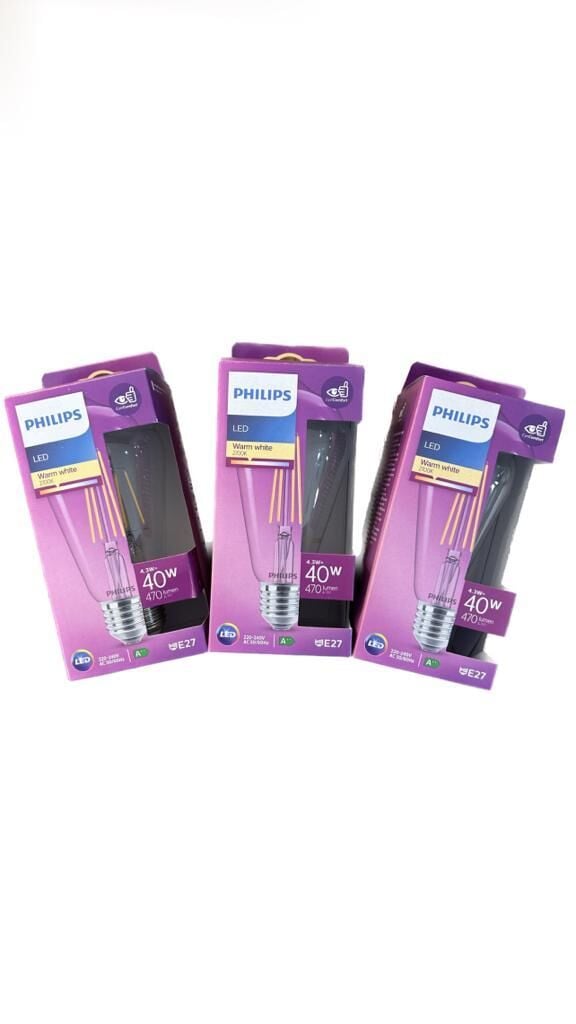 Philips LED Classic 3 Li Ekopaket Ampul 40W ST64 E27 Non-Dim 2700K