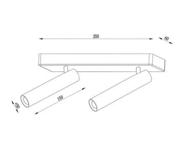 LC508 Jupiter 2'li Rozanslı Sıva Üstü Spot S&A