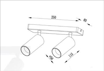 JC507 Jupiter 2'li Rozanslı Sıva Üstü Spot S/A
