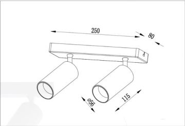JC507 Jupiter 2'li Rozanslı Sıva Üstü Spot B/S