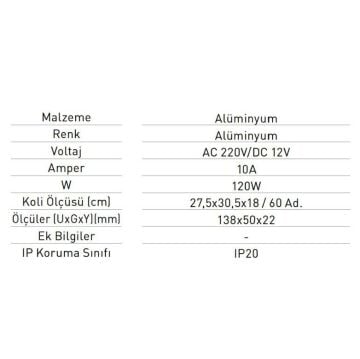 JUPİTER LK912 12V 10A LED TRAFOSU