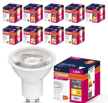10 Adet Osram Led 4.5w 2700k 350lm Gu10 Duy SARI Işık Spot Lamba