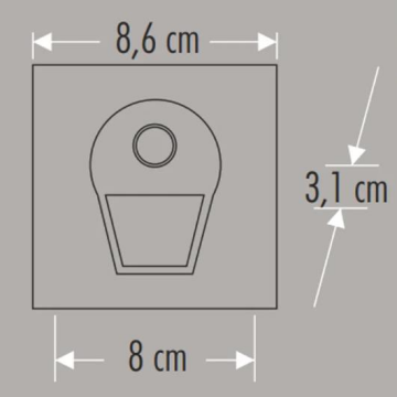 1W SENSÖRLÜ LEDLİ KORİDOR ARMATÜRÜ BEYAZ KASA (BEYAZ IŞIK)