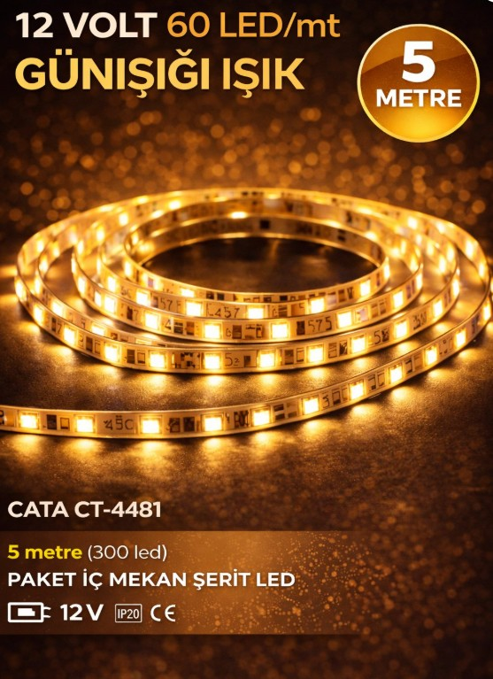 10 ÇİP ŞERİT LED İÇ MEKAN (GÜNIŞIĞI)