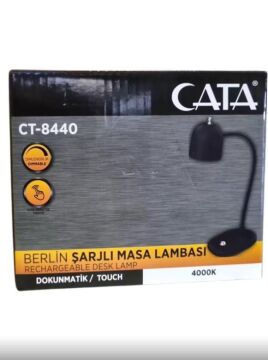 CT-8440 BERLİN ŞARJLI MASA LAMBASI(SİYAH KASA)