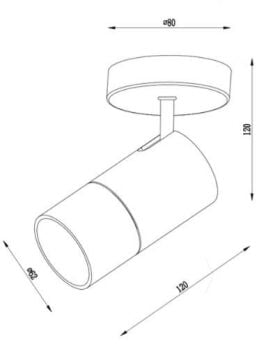JC059 S Sıva Üstü Aydınlatma Armatürleri JUPITER - (GU10 Ampul dahil değil)