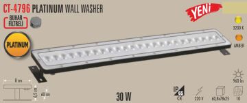 CT-4796A Cata Amber Işık 35W Platinium Wall Washer