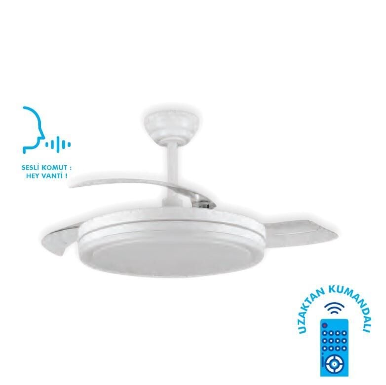 KCF307 Vanti 30w 42” Smart Ledli Modern Vantilatör BEYAZ