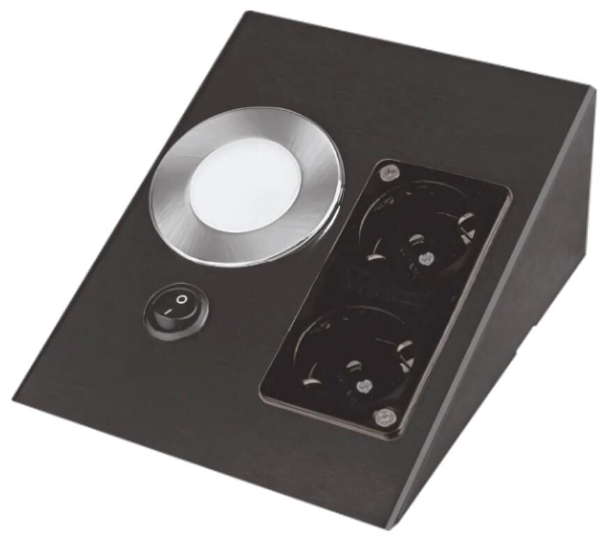 CT-5110 5W ÜÇGEN SPOT SİYAH KASA GÜNIŞIĞI (LEDLİ+ÇİFT PRİZLİ)