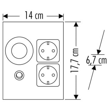 CT-5110 5W ÜÇGEN SPOT SİYAH KASA GÜNIŞIĞI (LEDLİ+ÇİFT PRİZLİ)