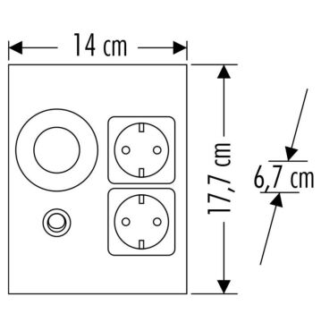 CT-5110 5W ÜÇGEN SPOT SİYAH KASA GÜNIŞIĞI (LEDLİ+ÇİFT PRİZLİ)