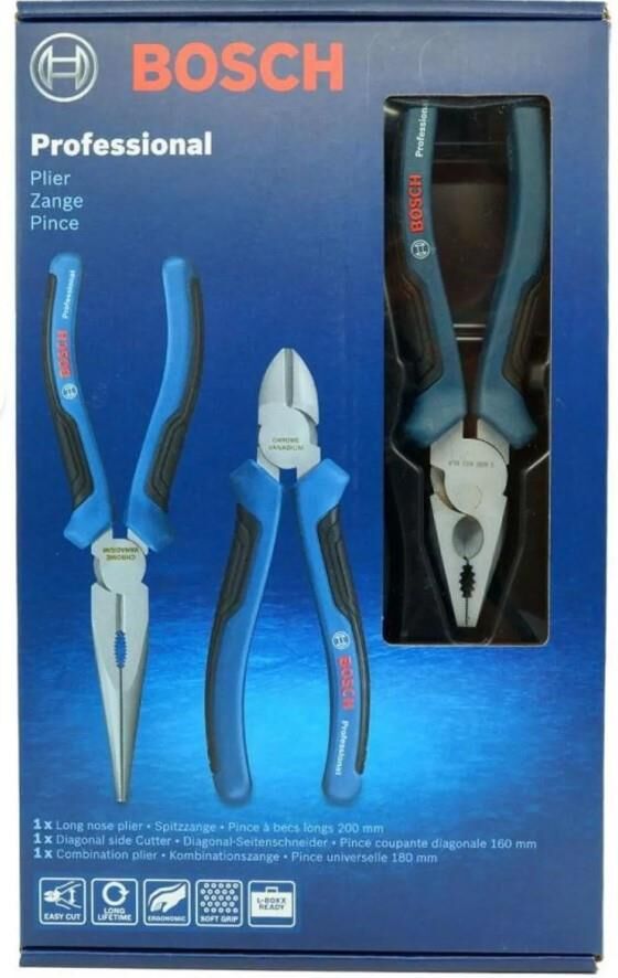 Bosch Professional Pense Seti 3 Parça (Yan Keski - Pense - Kargaburun ) 3 Parça