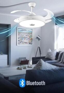 Mutlusan Aydınlatmalı Tavan Vantilatörü Bluetoothlu + 5