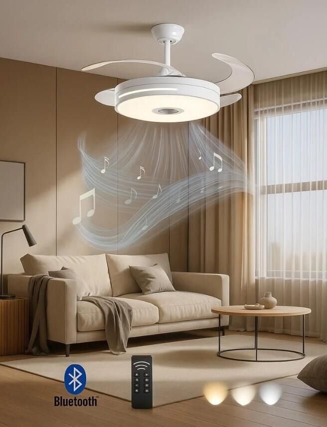 Mutlusan Aydınlatmalı Tavan Vantilatörü Bluetoothlu + 5