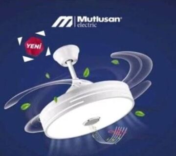 Mutlusan Aydınlatmalı Tavan Vantilatörü Bluetoothlu + Kumandalı