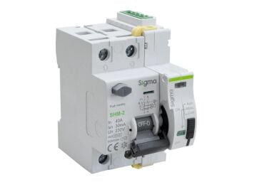 SİGMA Kaçak Akım Koruma Rölesi 2P 40A 30mA + SCRC03 Otomatik Yeniden Kurma Ünitesi