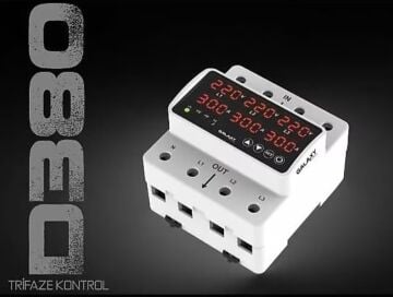 Galaxy D380 Trifaze Daire Voltaj ve Akım Koruyucu Kontrol Cihazı