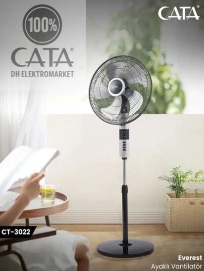 CATA CT-3022 Everest 70W Kumandalı Ayaklı Vantilatör