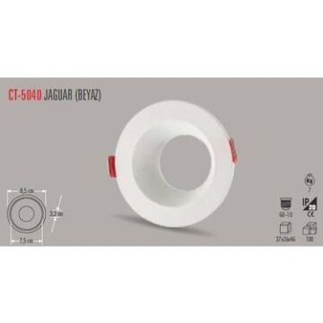 JAGUAR YUVARLAK SPOT ( BEYAZ KASA )(AMPUL HARİÇ)(5 ADET)